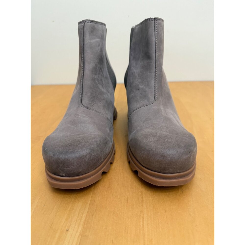 Sorel Joan Of Arctic Wedge III Women 11 Chelsea Boot TAN Waterproof Leather Shoe - Picture 4 of 10